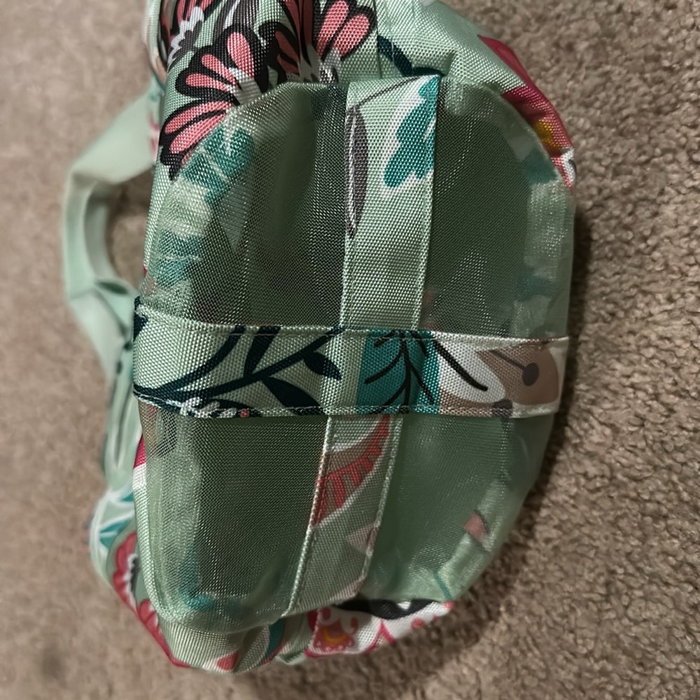 Vera Bradley Women's Shower Caddy Mint Flowers - Picture 4 of 5